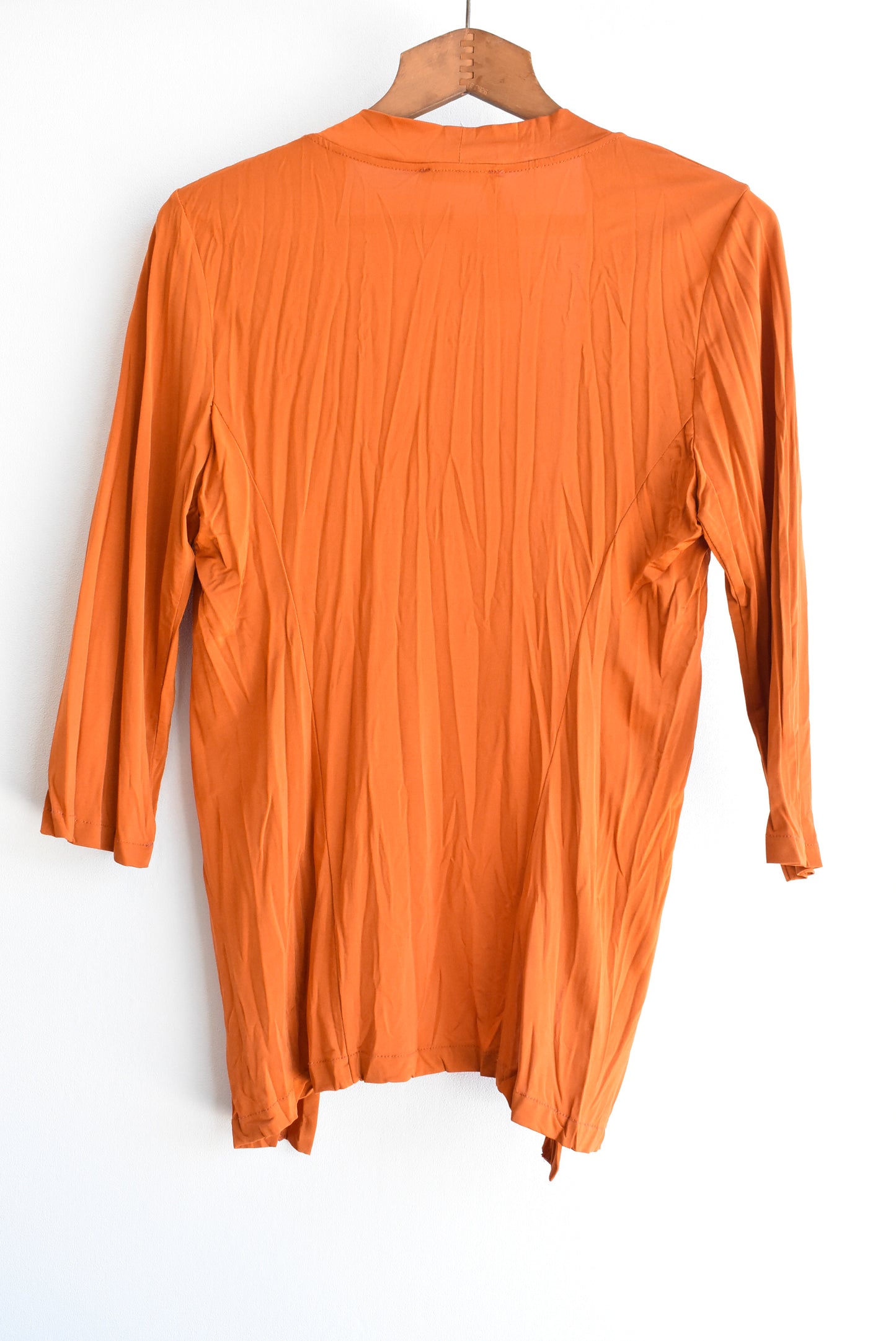 Vssp metallic orange 3/4 sleeve top, size 12