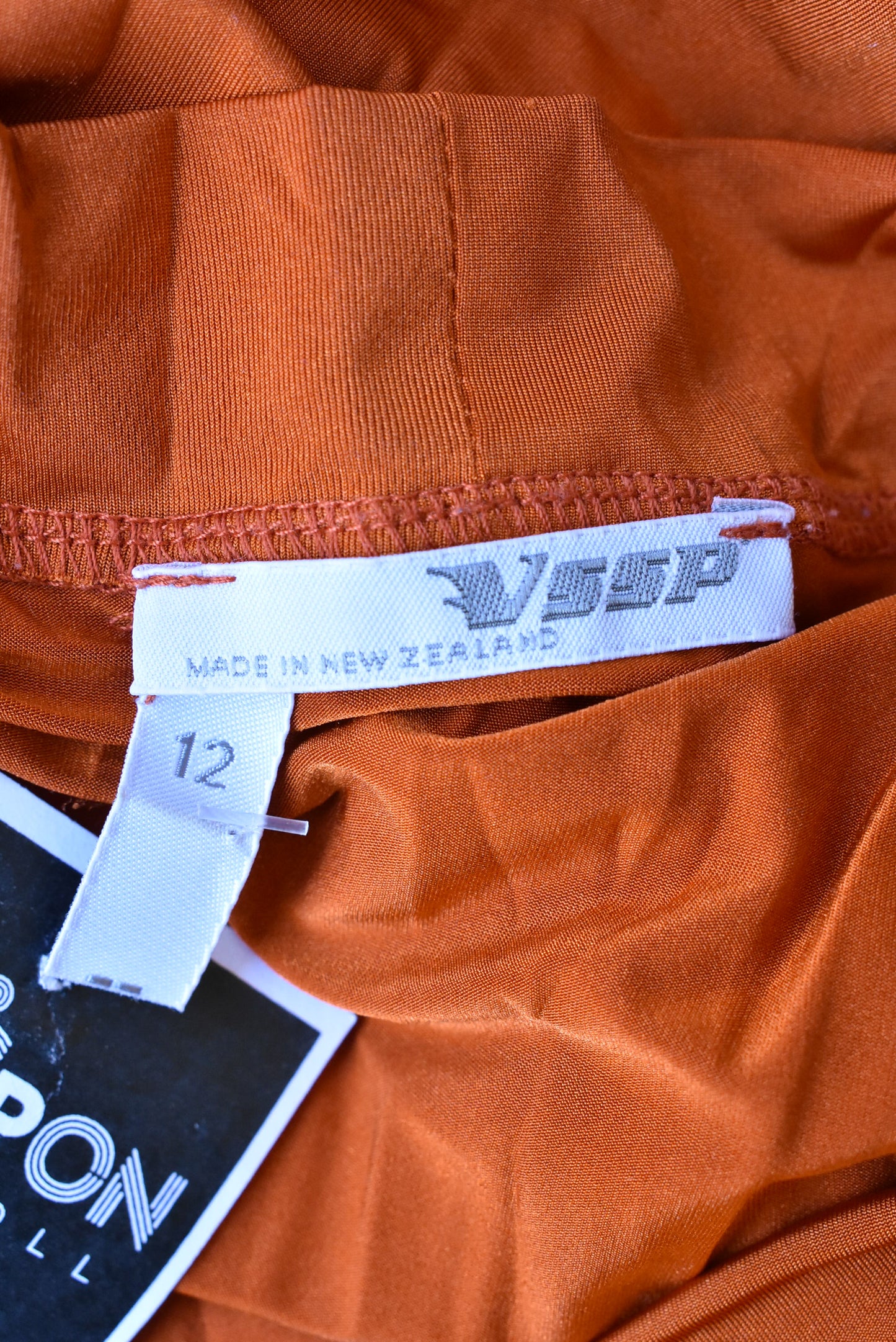 Vssp metallic orange 3/4 sleeve top, size 12