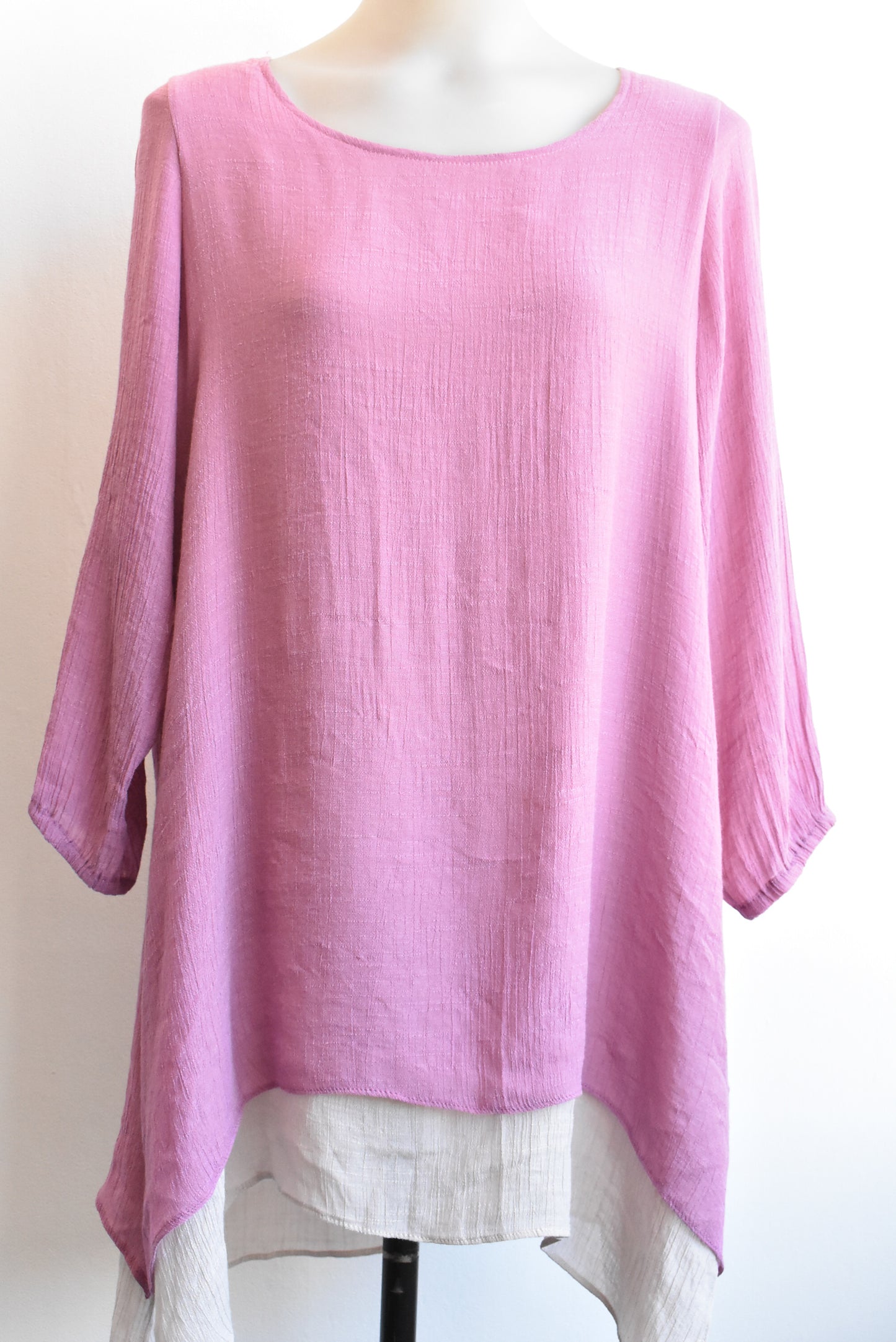 Angel Lace purple layered long sleeve tunic, size M/L