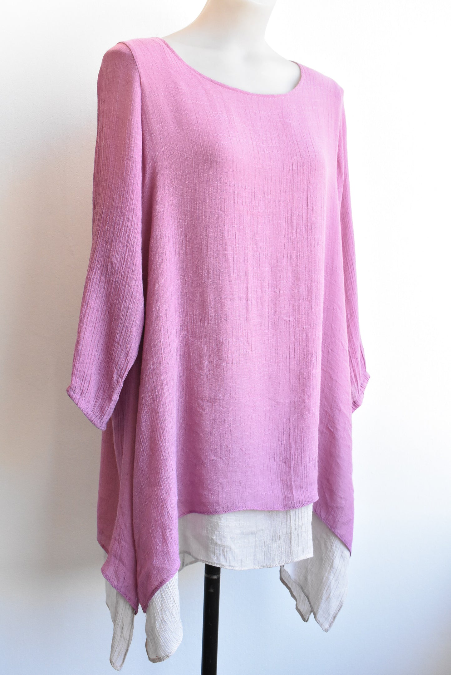 Angel Lace purple layered long sleeve tunic, size M/L