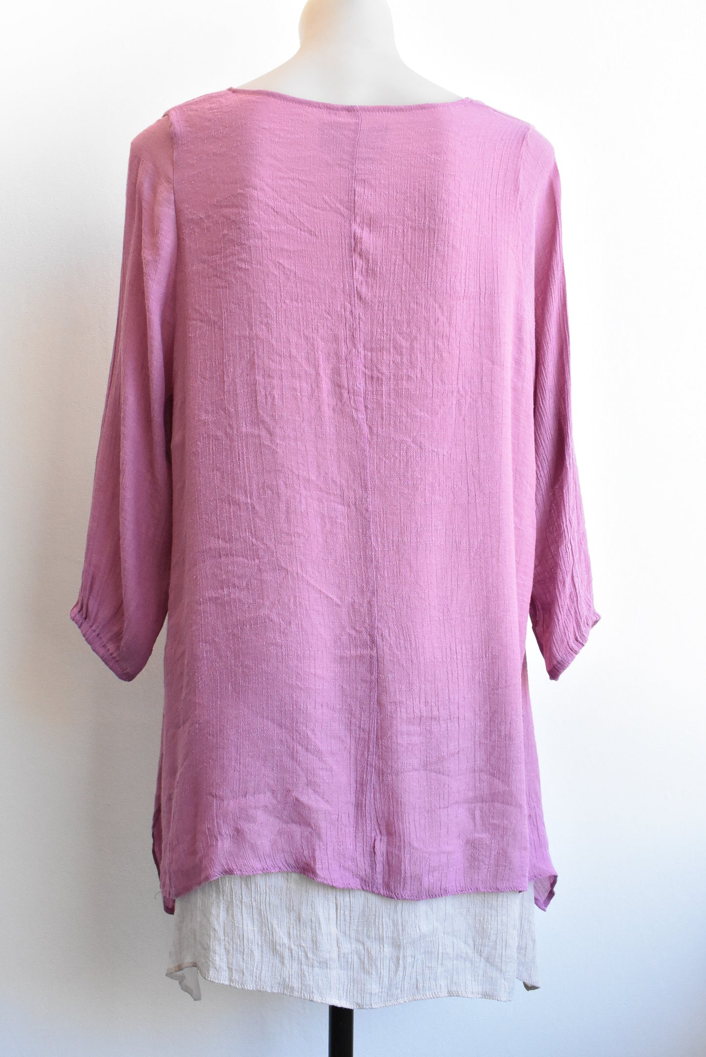 Angel Lace purple layered long sleeve tunic, size M/L