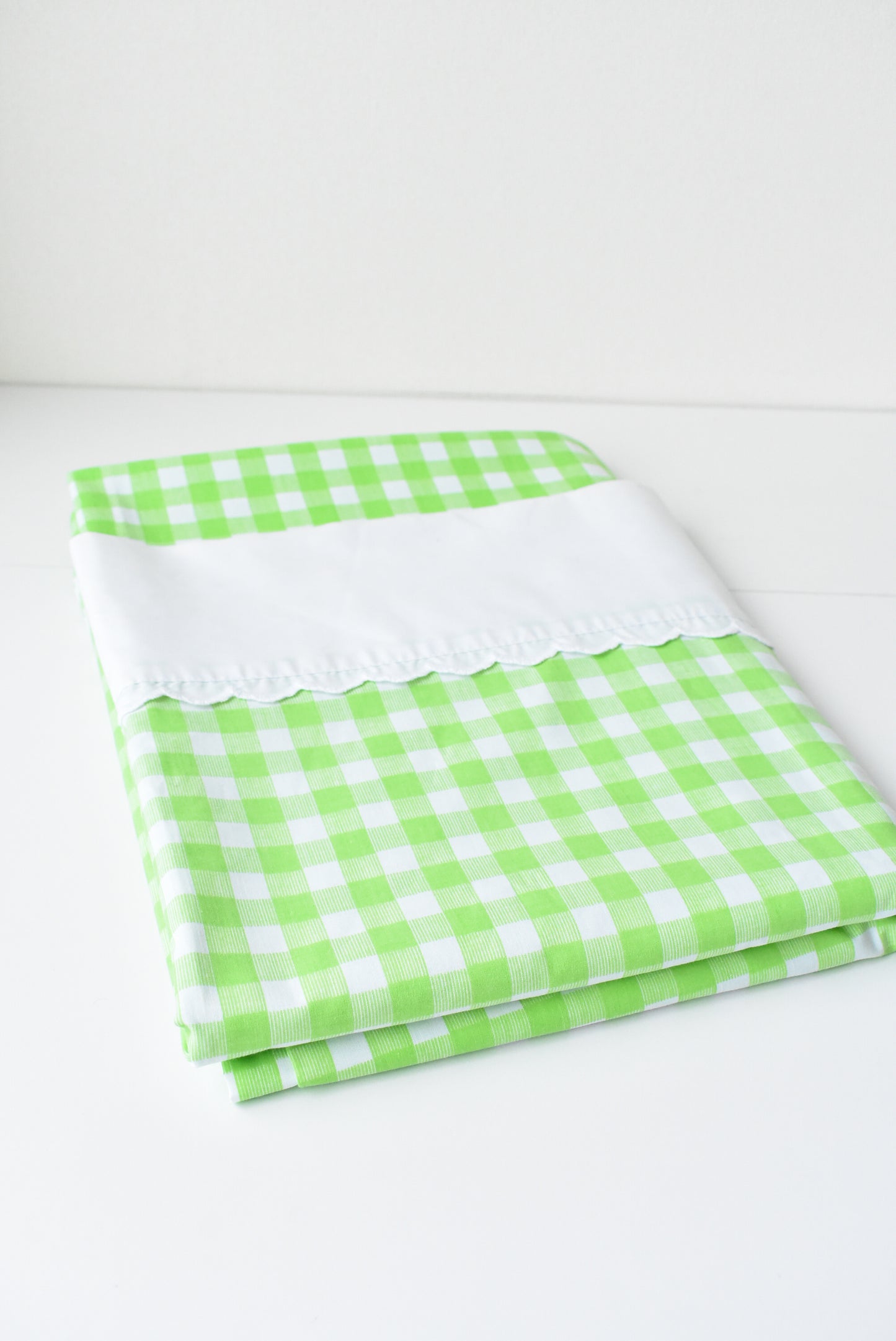 Retro USA gingham double flat sheet