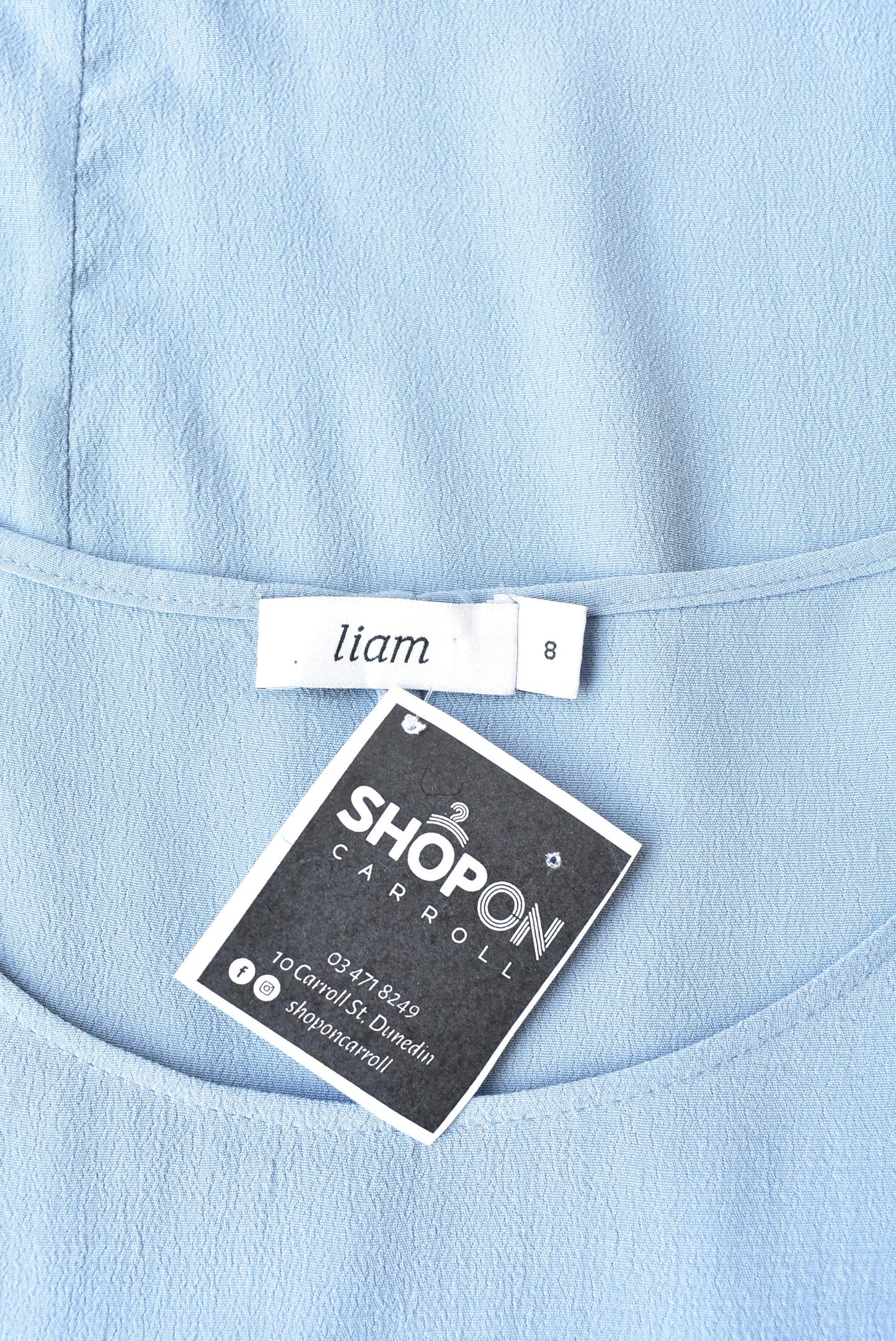Liam Ruby powder blue sleeveless top, size 8