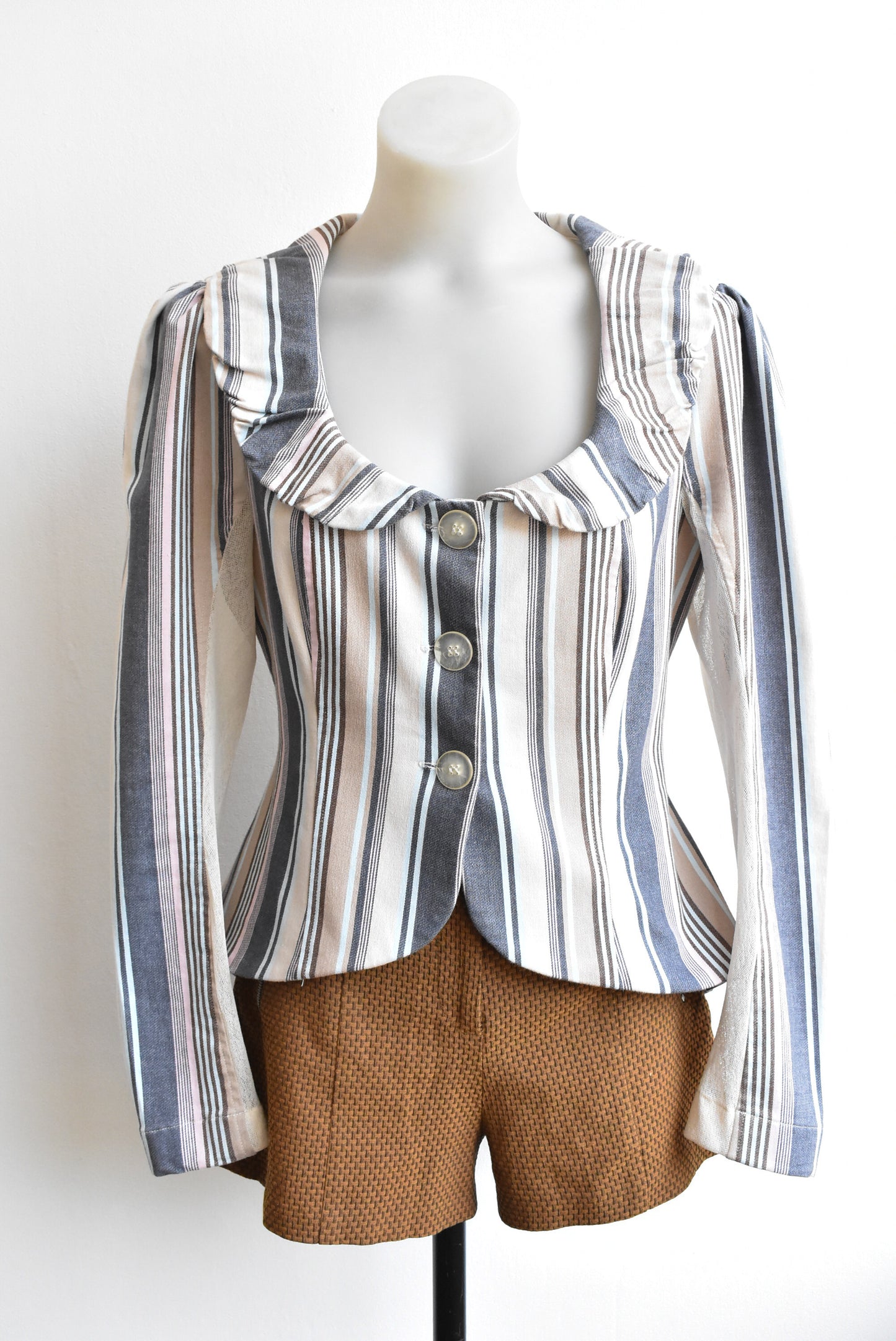 Annah Stretton multi coloured flare back blazer, size S