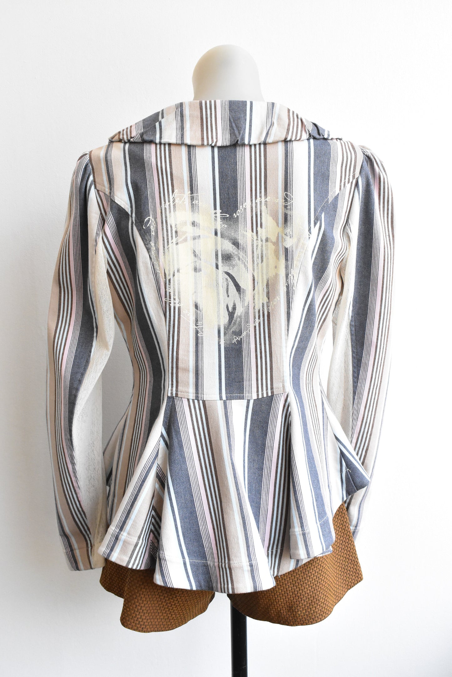 Annah Stretton multi coloured flare back blazer, size S