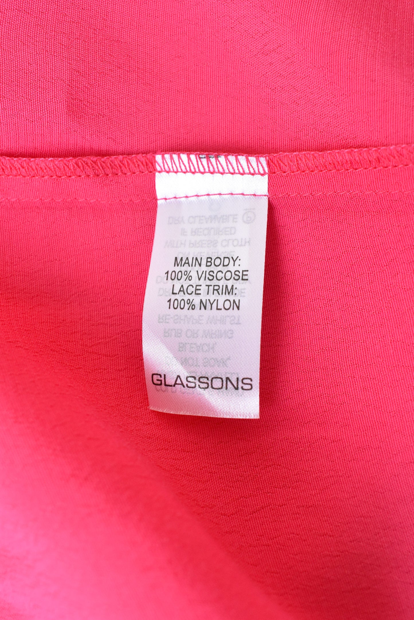 Glassons hot pink lace v neck dress, M/L