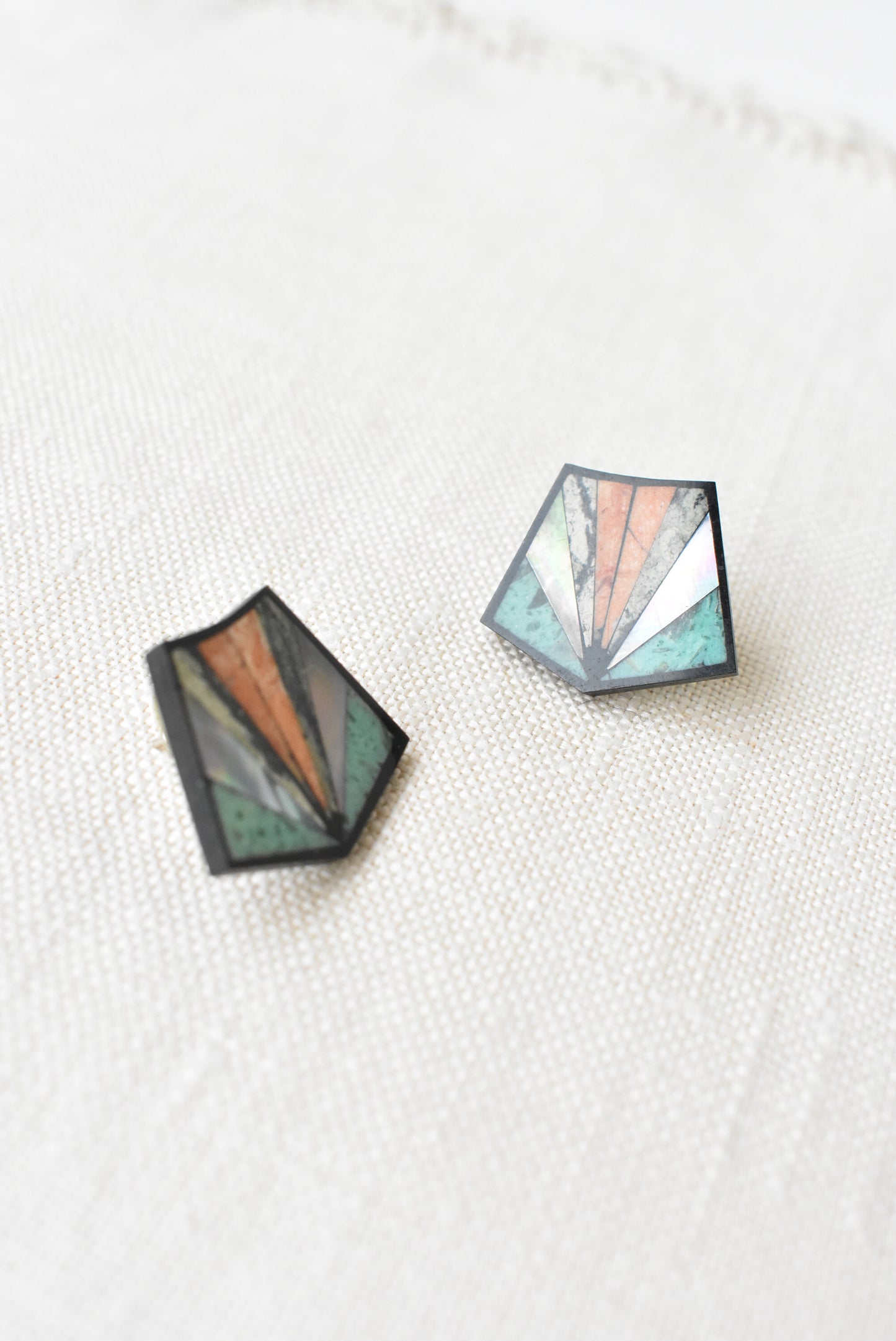 Kaleidoscope patterned stud earrings