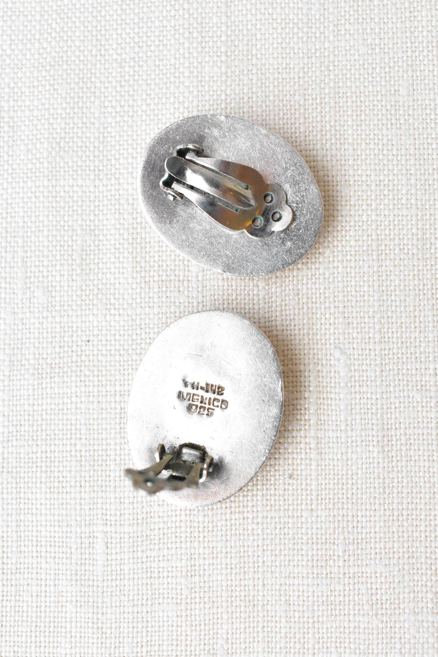 Retro Mexican 925 silver clip-on earrings