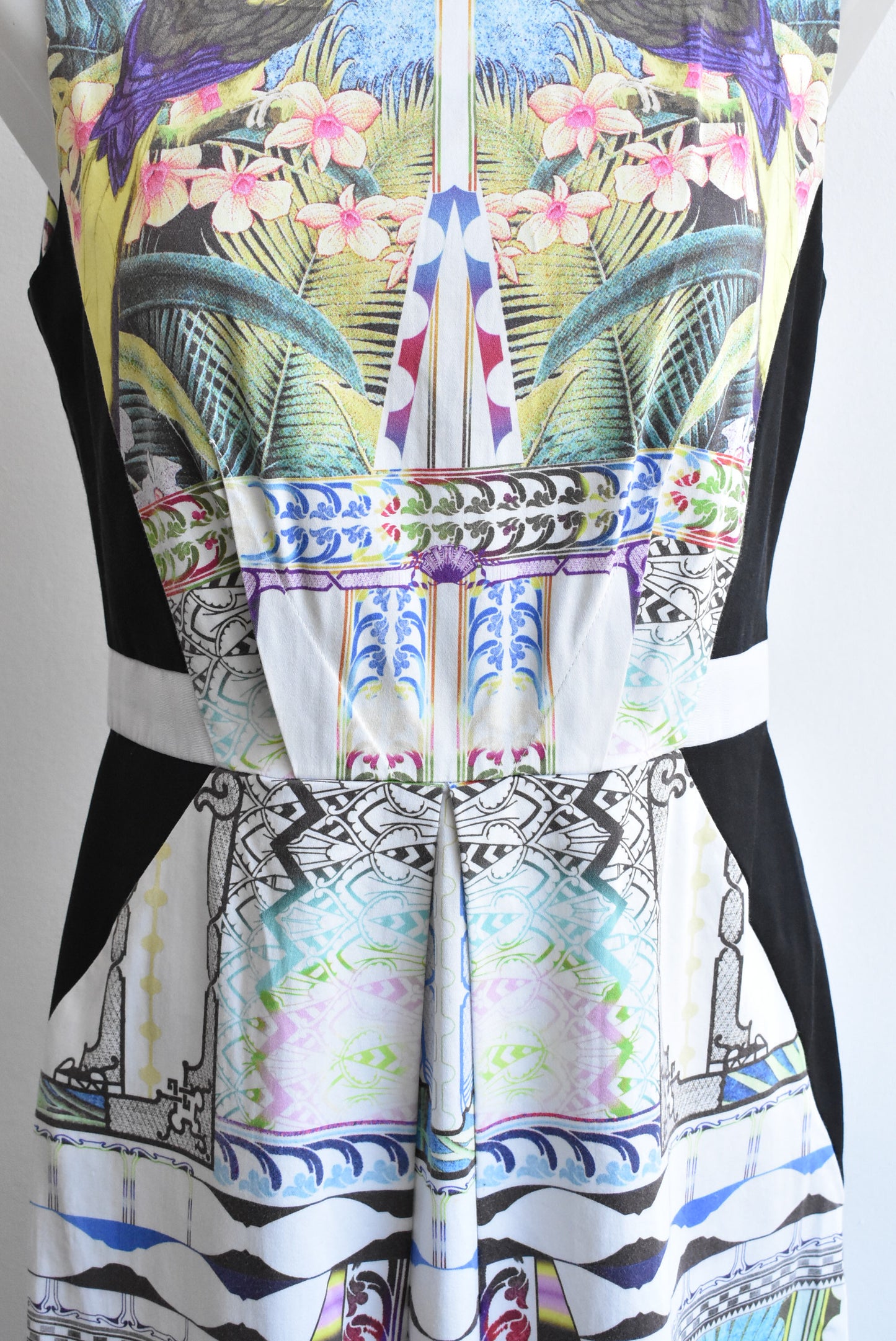 Veronika Maine multi-patterned sleeveless dress, size S