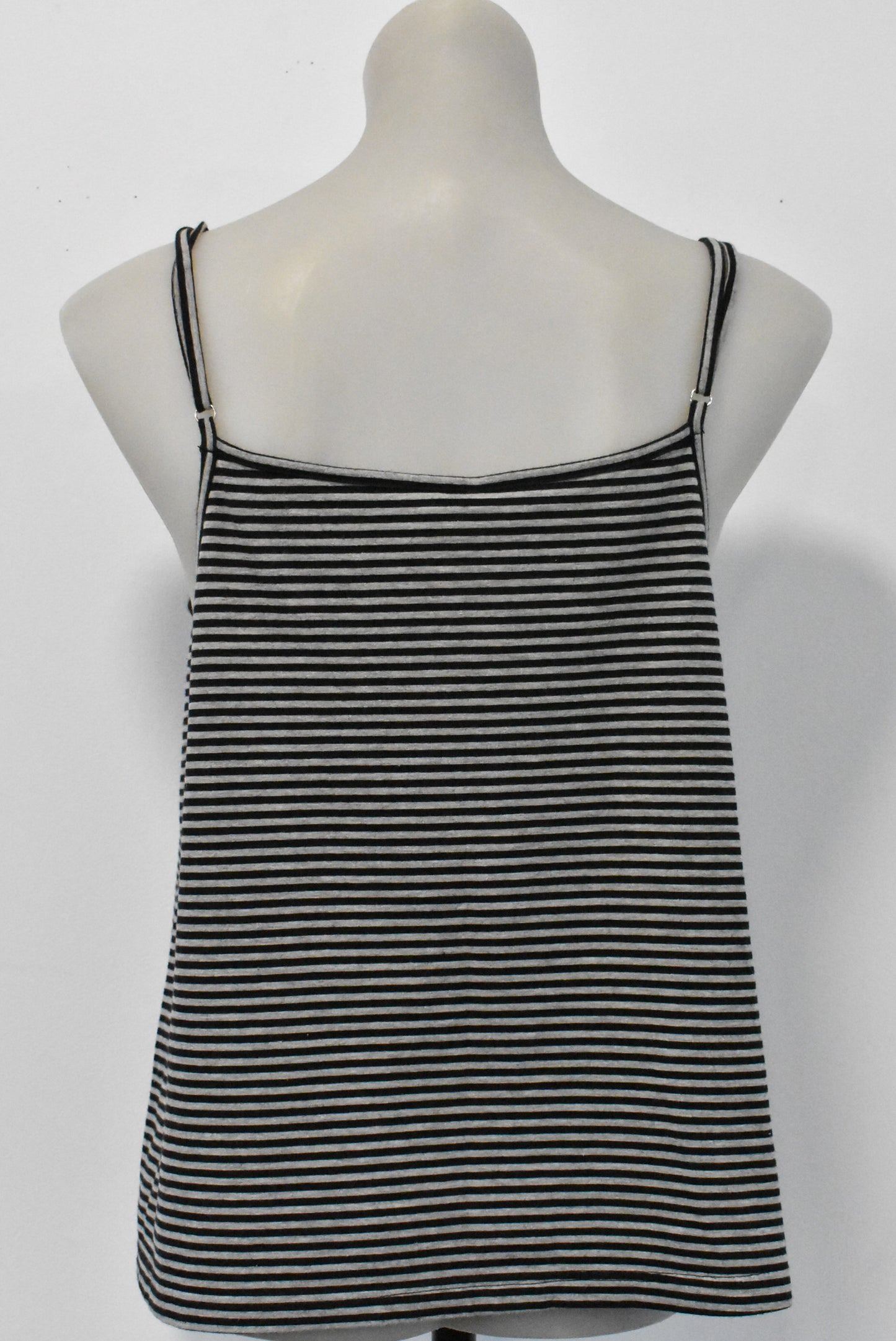 Huffer cotton black & grey striped singlet, 12