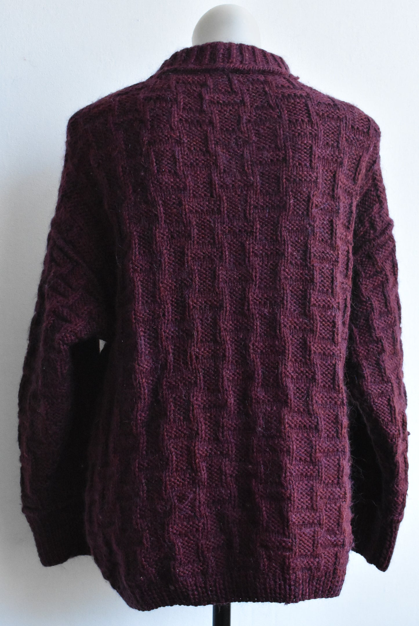 Burgundy woolen jumper, M/L