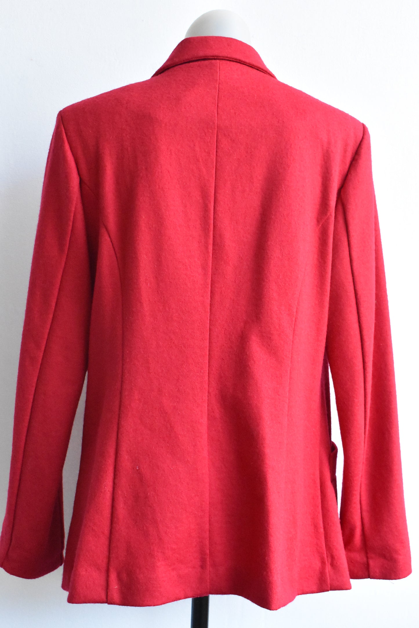 Café wool-blend red coat, size 12