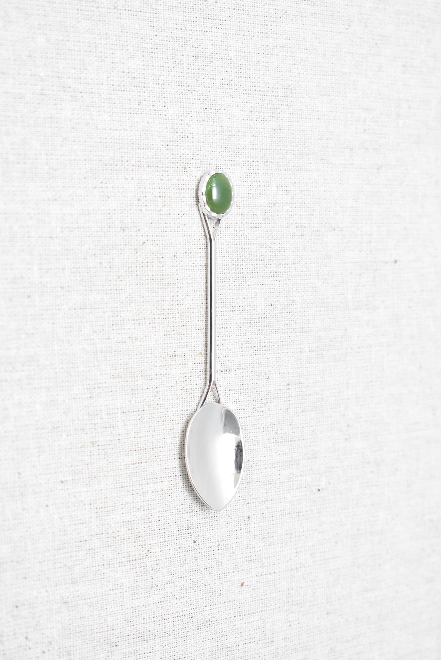 Vintage kiwiana teaspoon with NZ jade