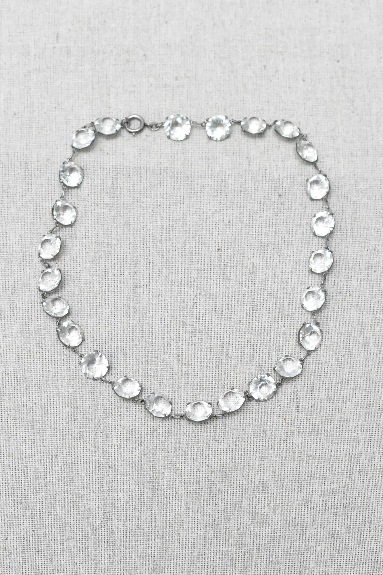 Vintage German cut glass gem necklace