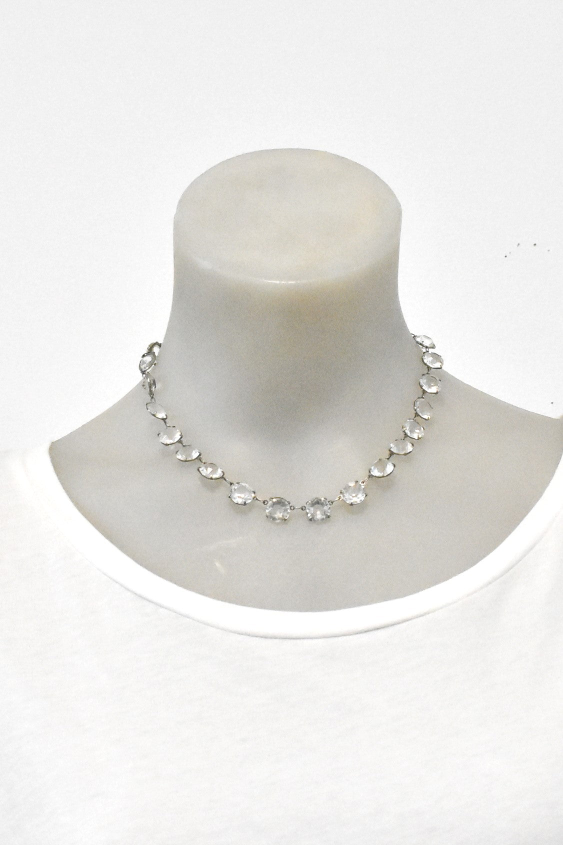 Vintage German cut glass gem necklace