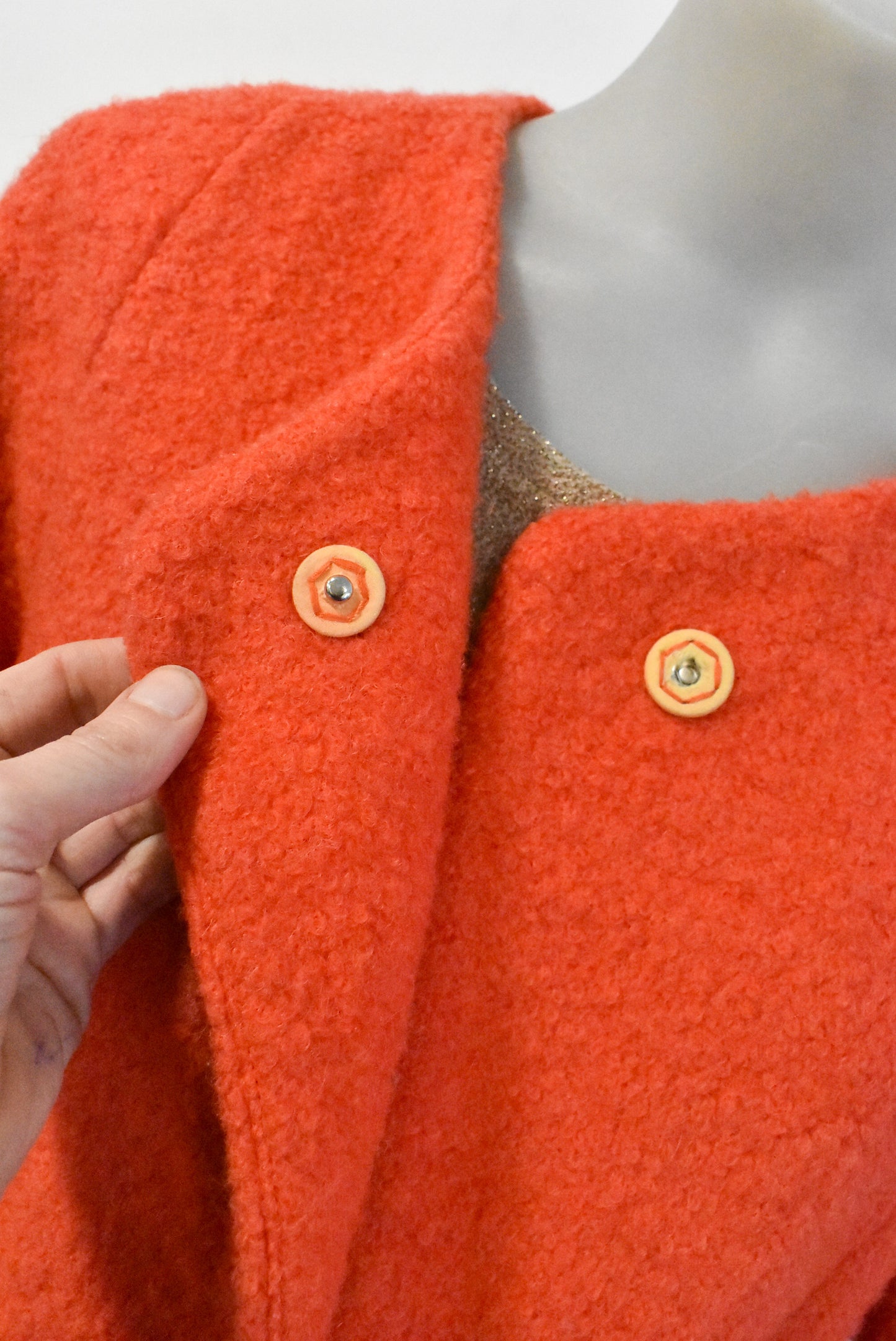 I.D.S orange bouclé coat, 6