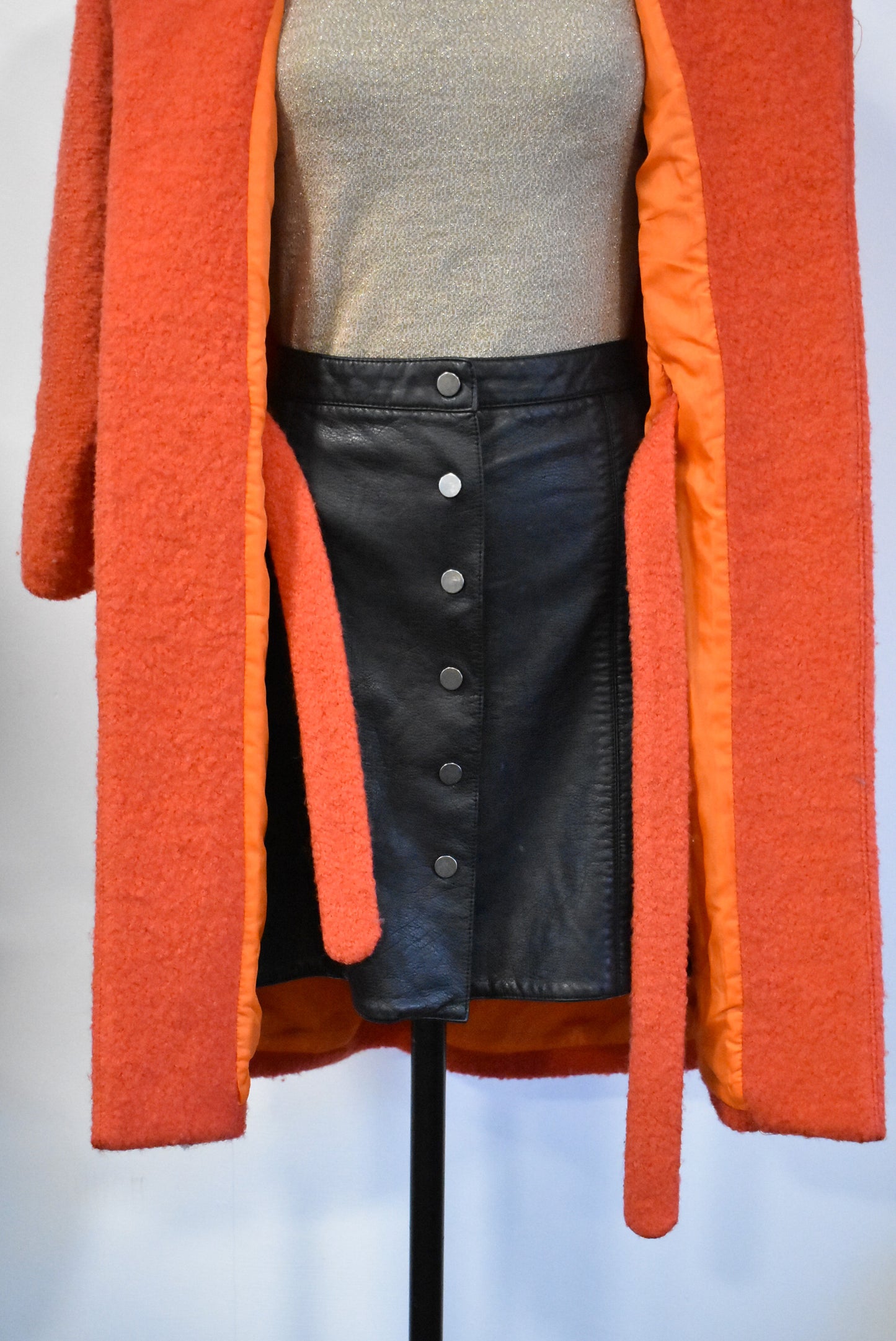 I.D.S orange bouclé coat, 6