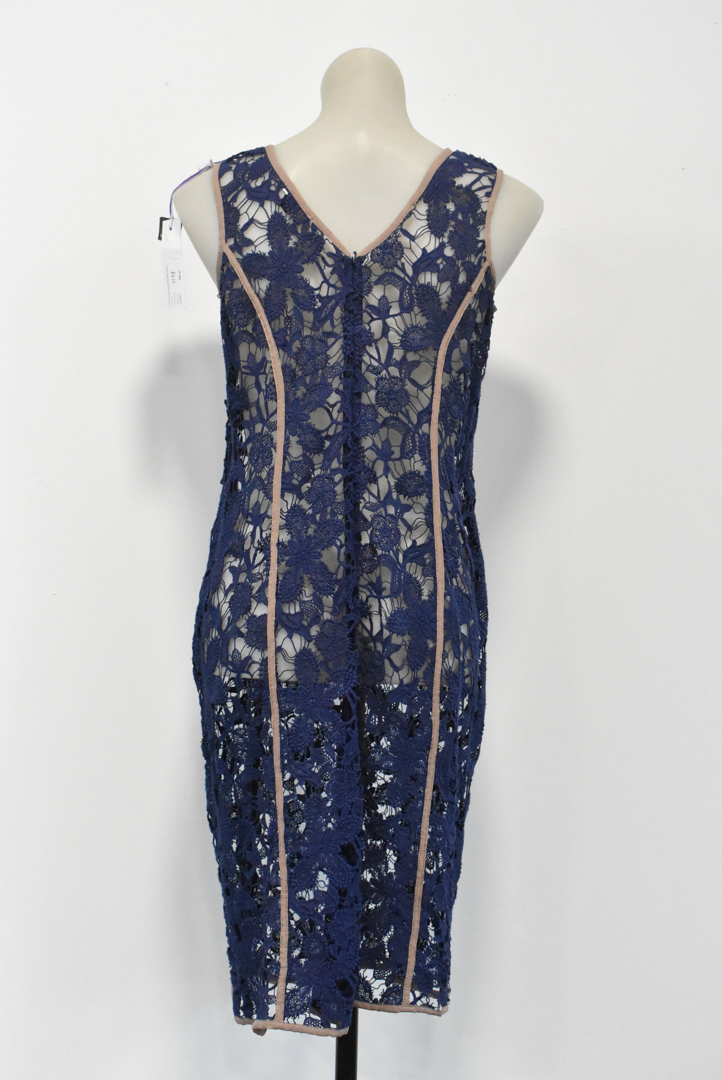 Charmaine Reveley navy lace dress, 10 (NWT)