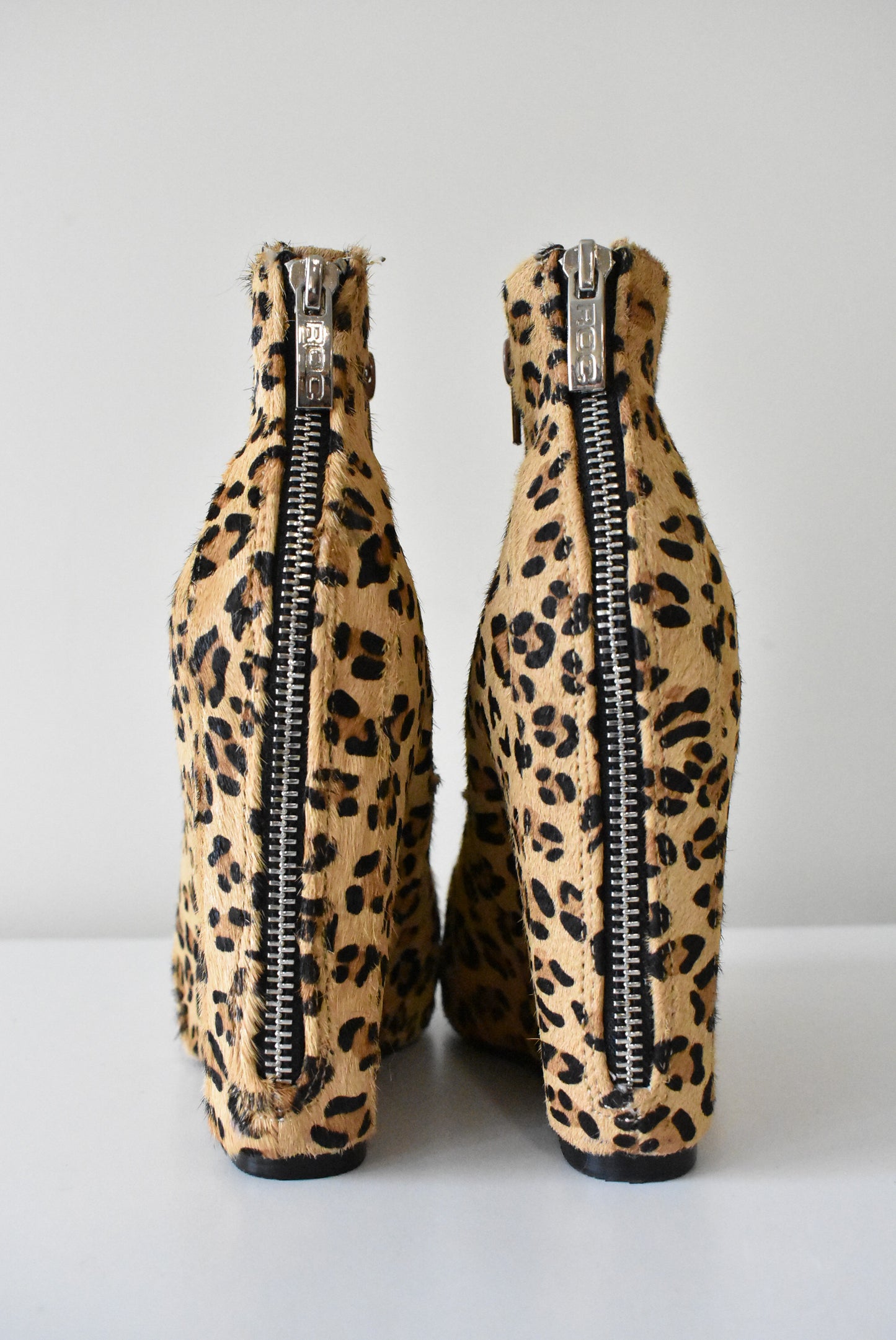 ROC leopard print wedges, size 7