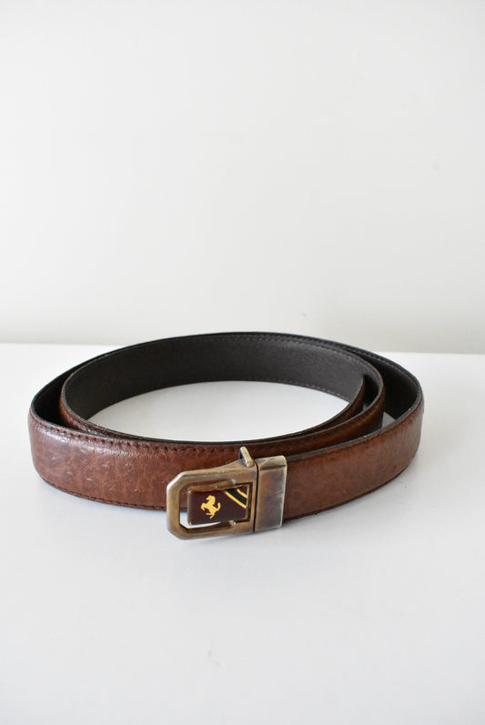 Vintage brown leather belt