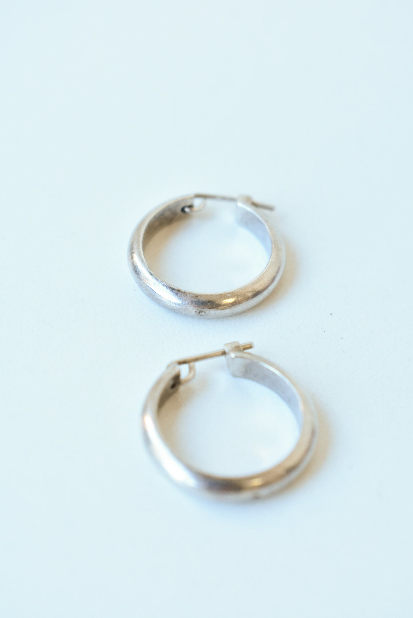 Sterling silver small hoop earrings