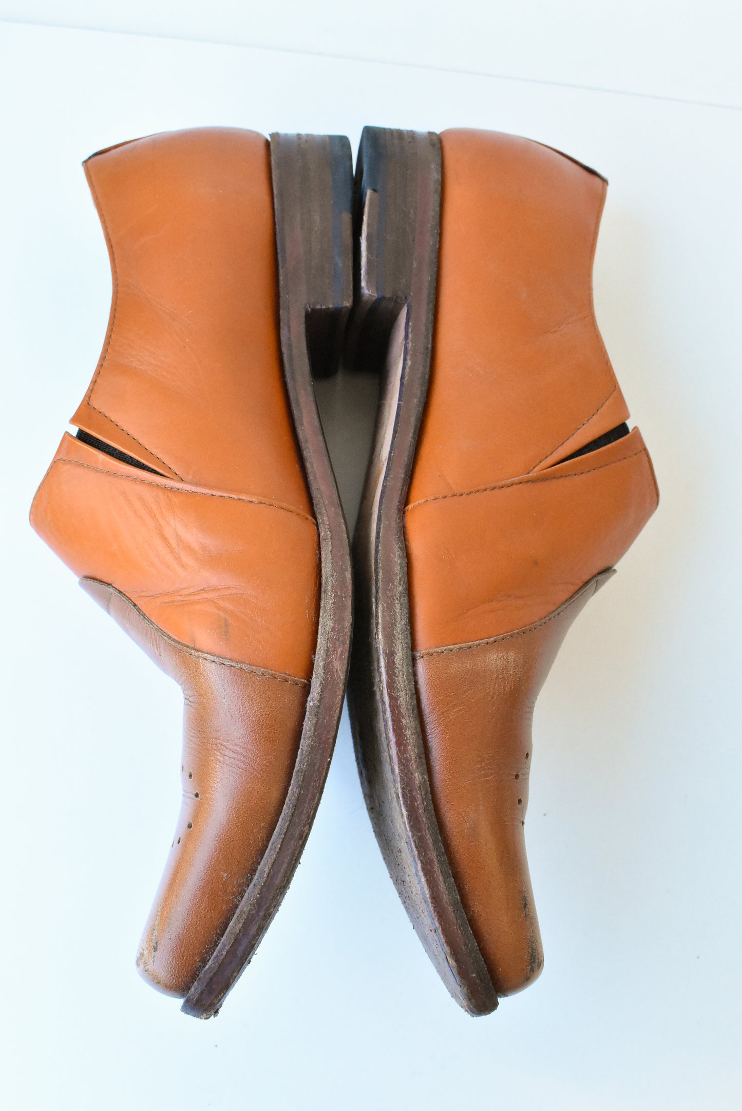 YALY tan leather dress shoes, eu46