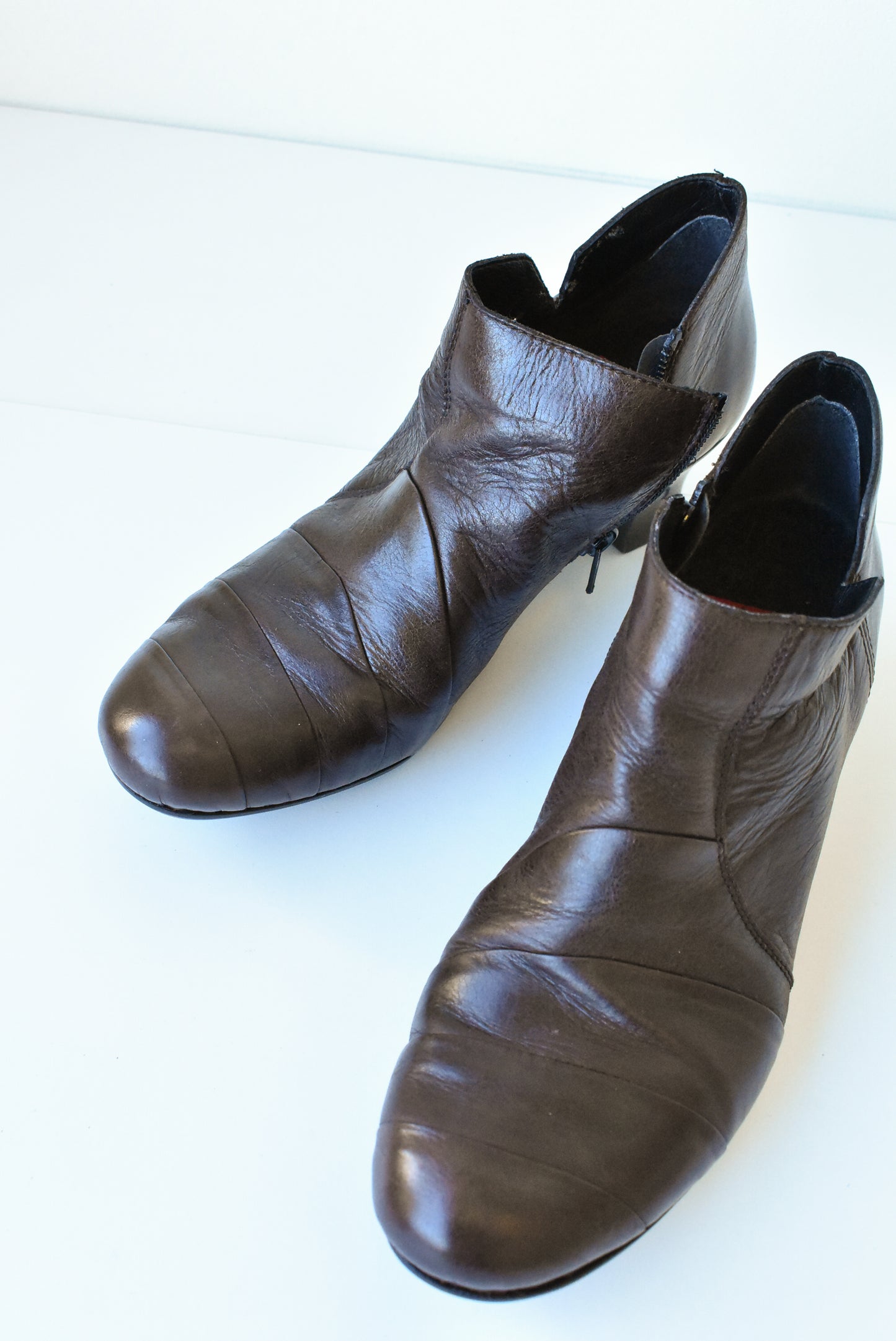 Rieker brown leather boots, 39