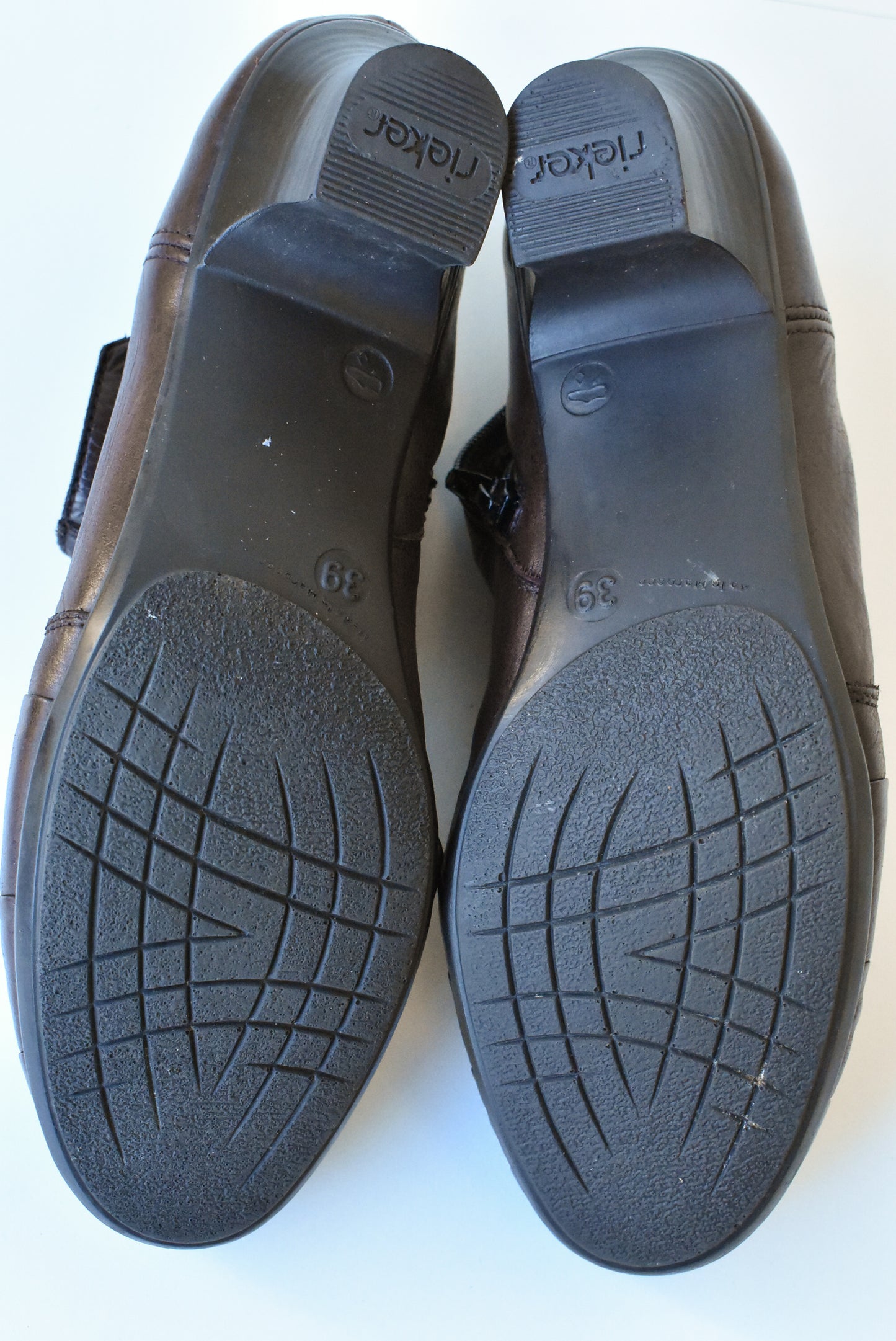 Rieker brown leather boots, 39