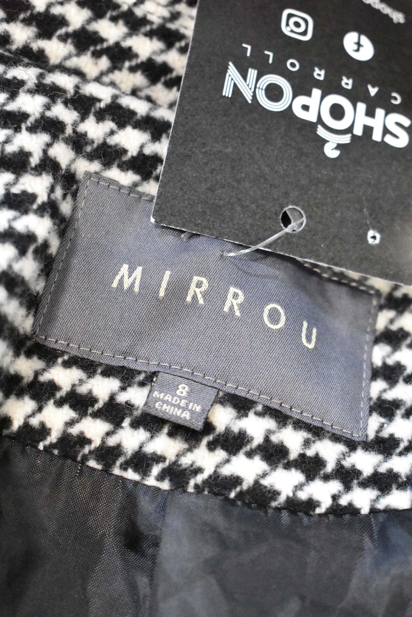 Mirrou houndstooth lined coat, 8