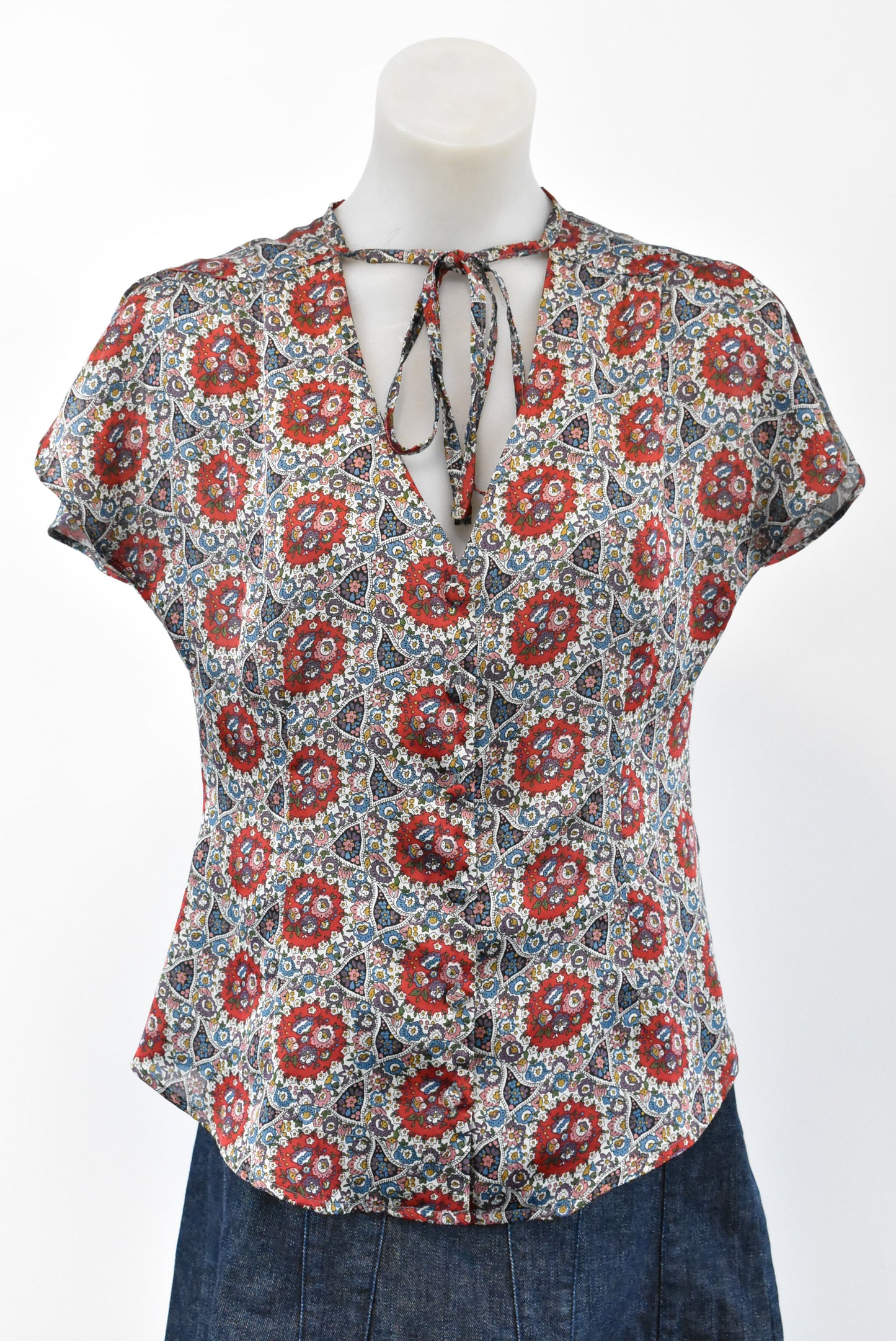 Sabine floral top, made in NZ, 10