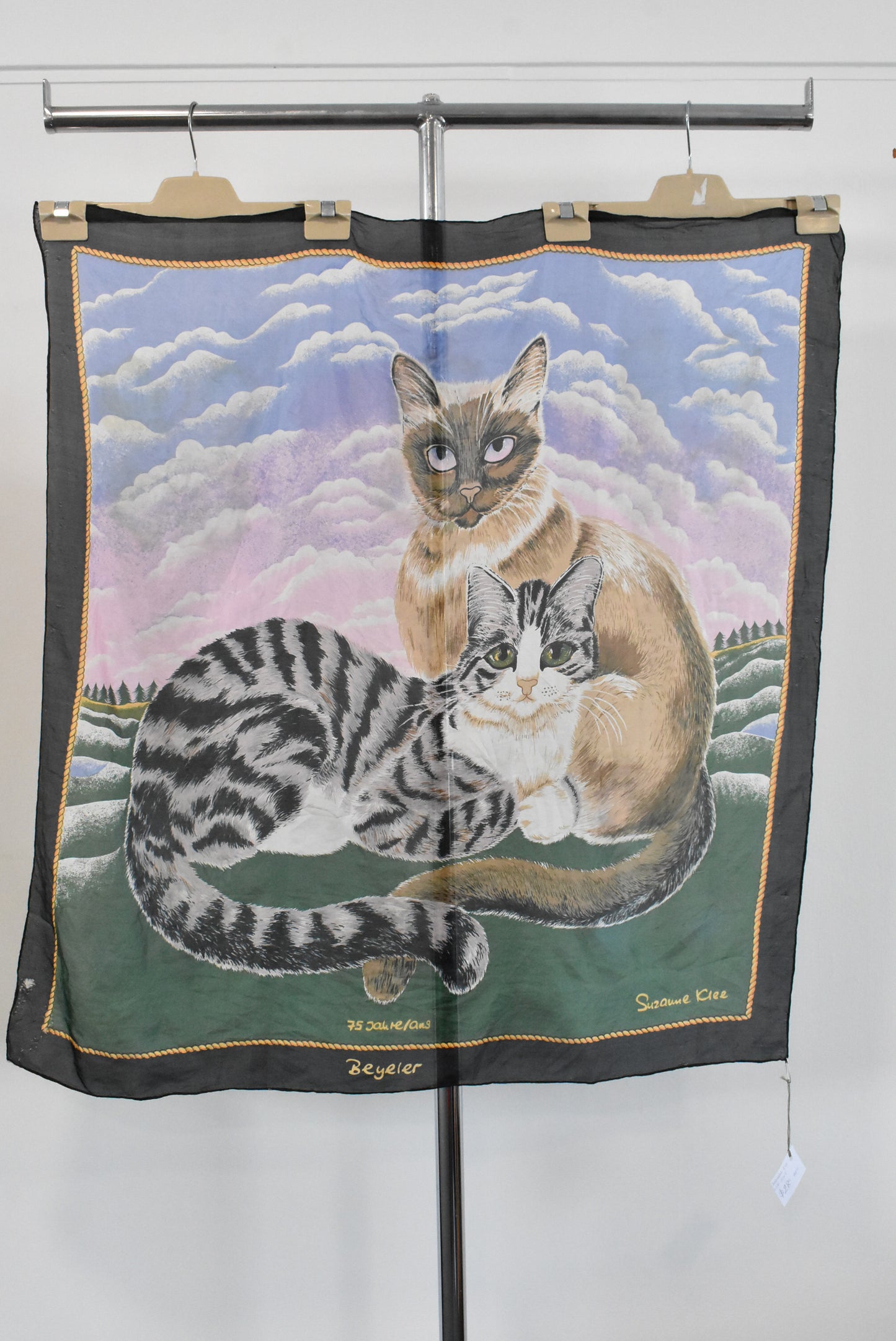 Suzanne Klee silk cat scarf