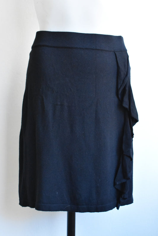 Espirit frilled black miniskirt, M