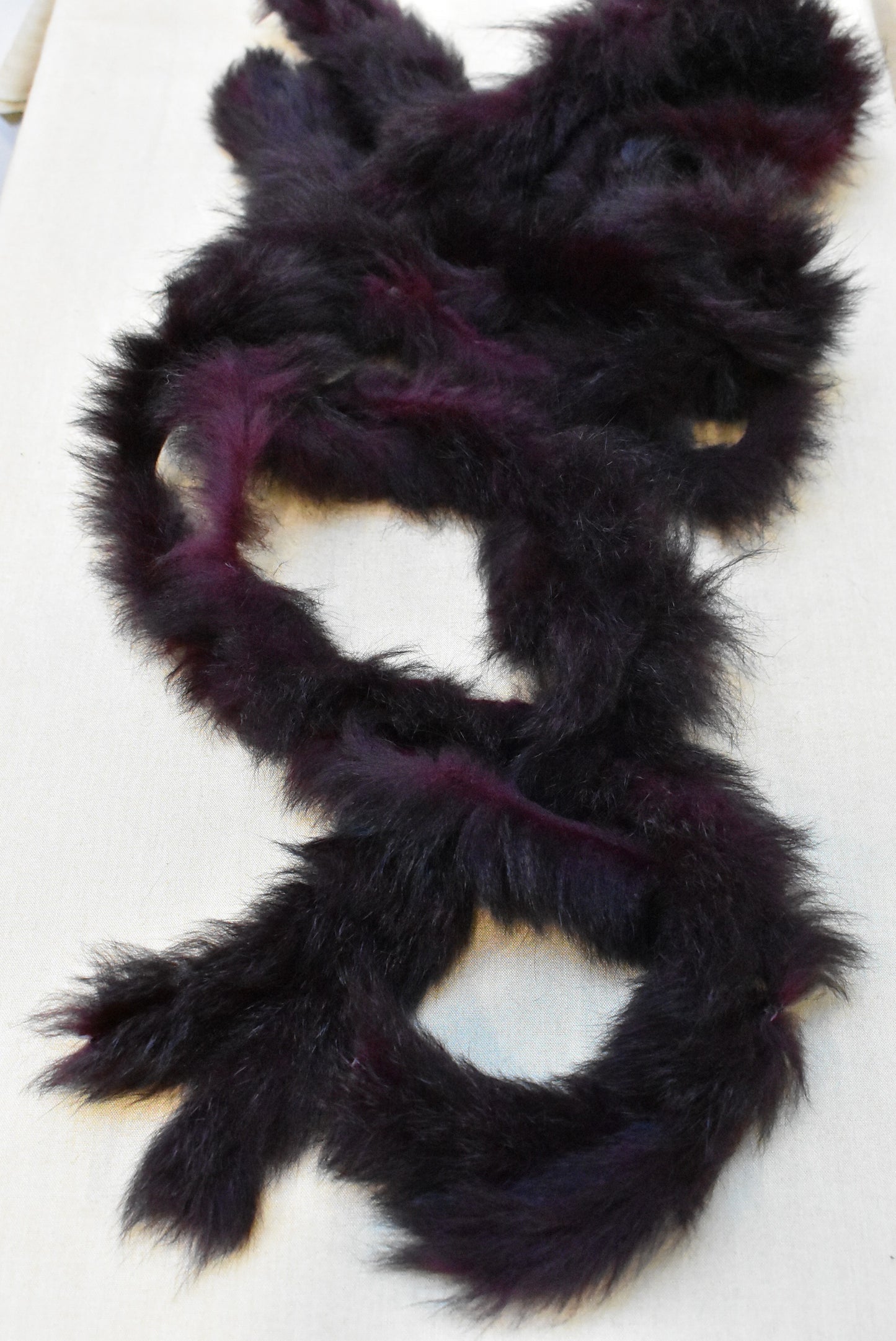 Dark purple ladder scarf