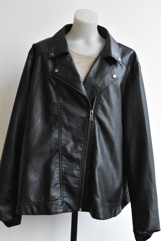 Kate Madison black synthetic jacket, Size plus (28)