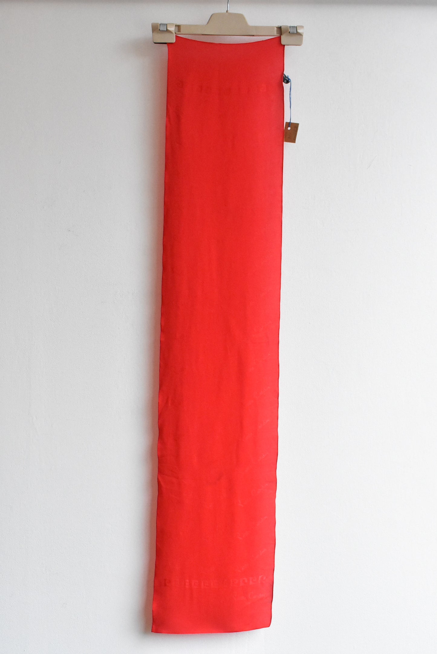 Pierre Cardin bright scarlet silk scarf - rectangular