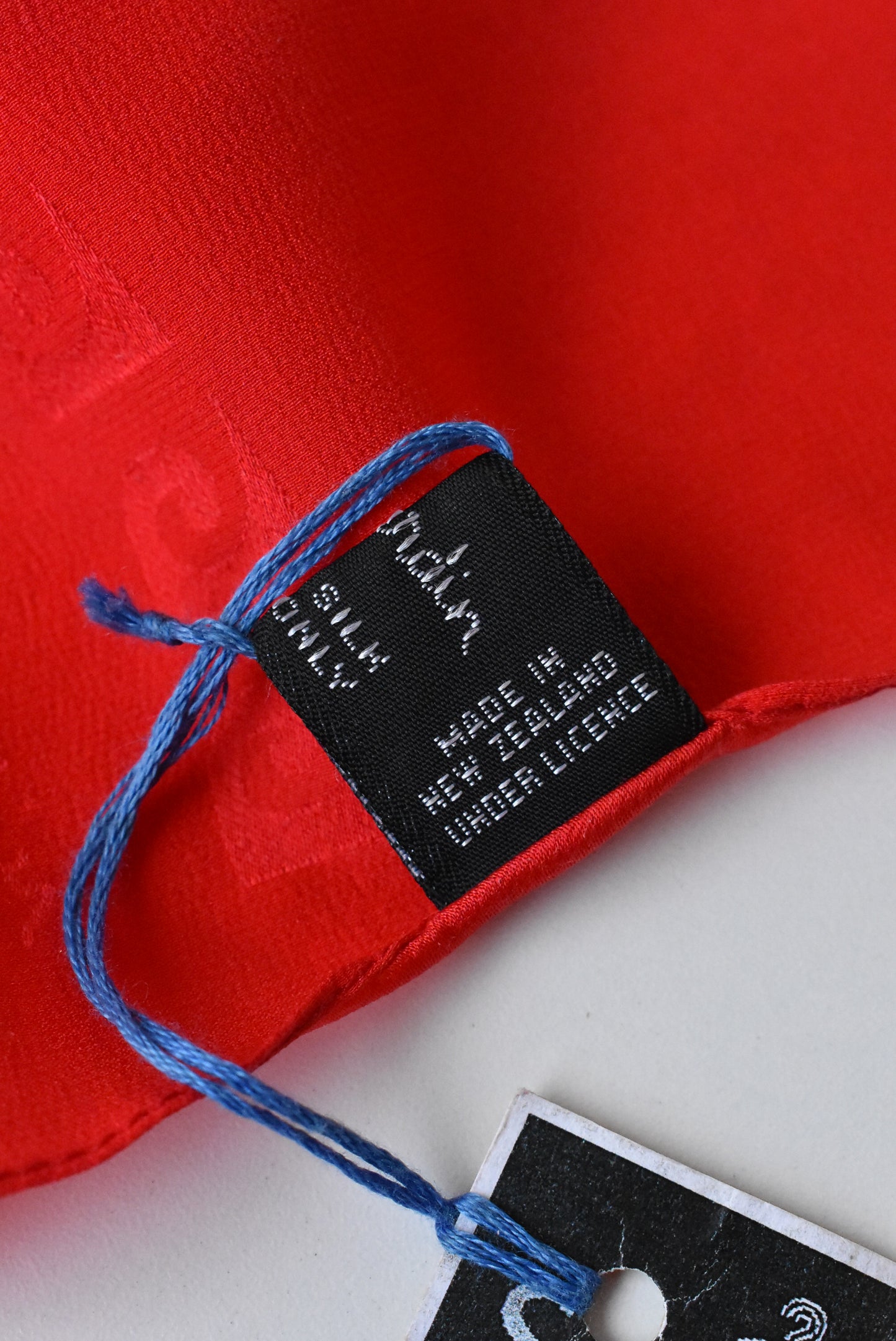 Pierre Cardin bright scarlet silk scarf - rectangular
