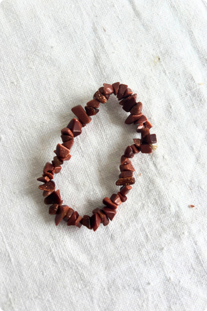 Goldstone cluster bracelet