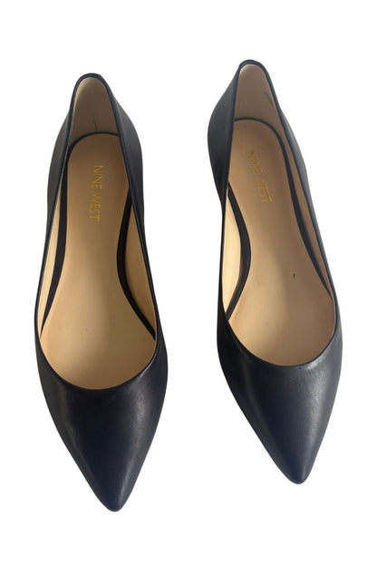 Nine West navy leather ballet flats, 6 1/2