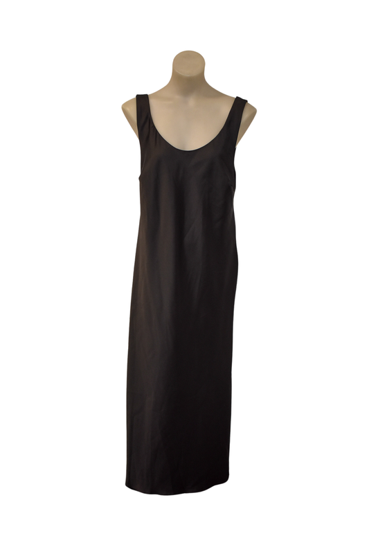 ASOS black satin dress, 18