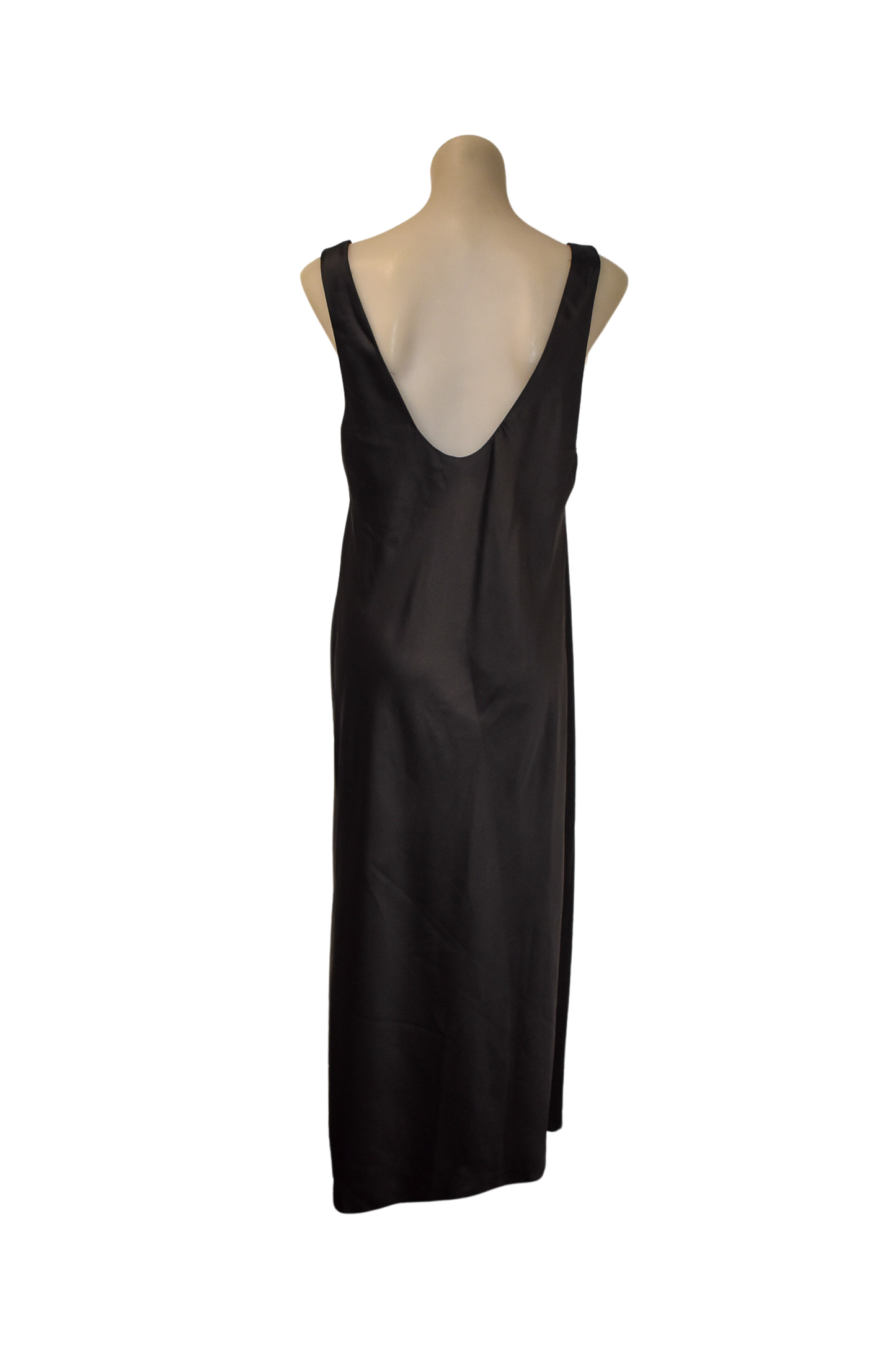ASOS black satin dress, 18