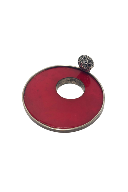 Regal 925 silver large circle pendant