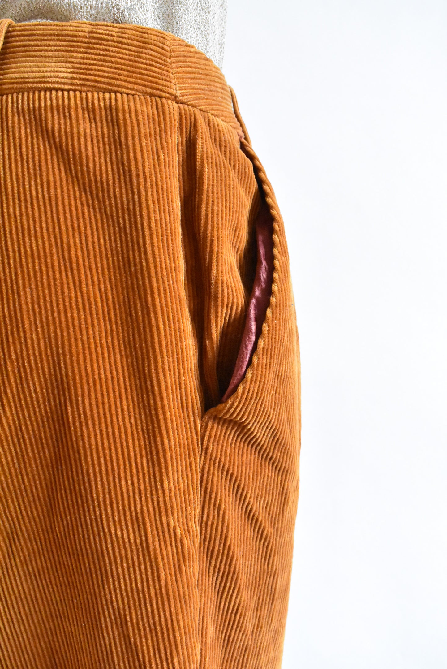 Vera Ravenna ginger corduroy pants, size 10
