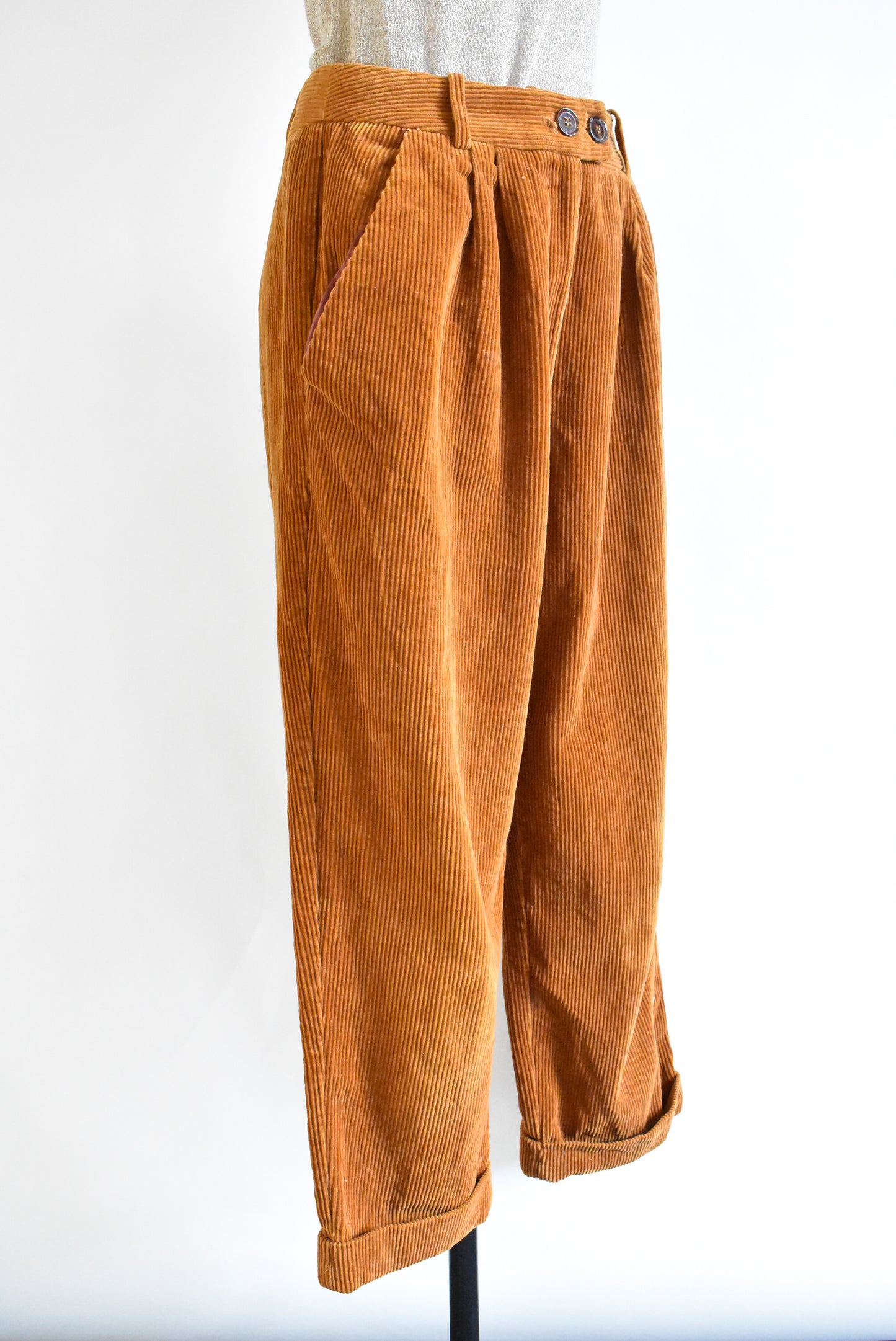 Vera Ravenna ginger corduroy pants, size 10
