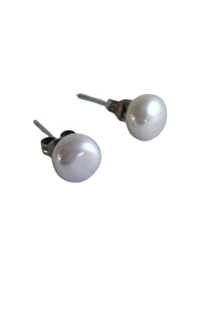 Classic pearl 925 stud earrings