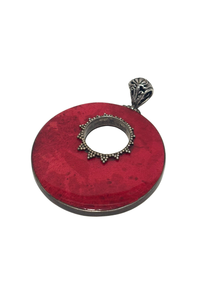 Regal 925 silver large circle pendant