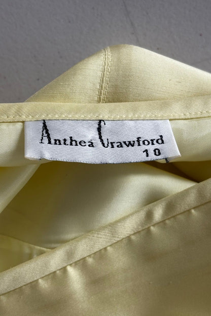 Anthea Crawford beautiful silk lemon skirt, 10
