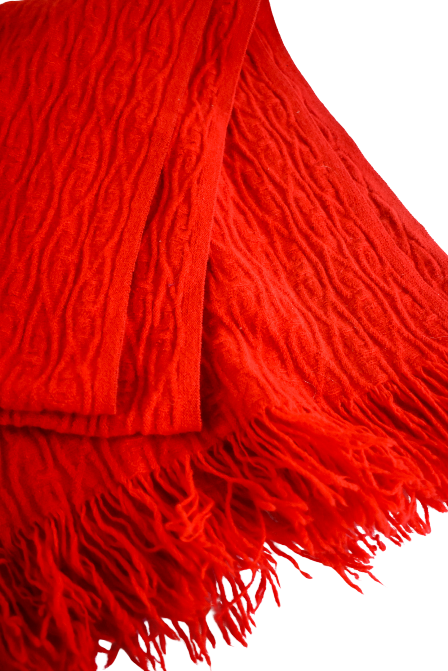 Red knit scarf