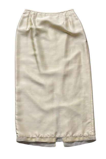 Anthea Crawford beautiful silk lemon skirt, 10