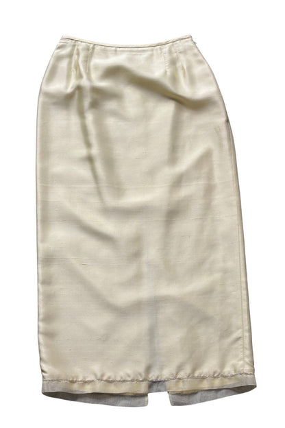 Anthea Crawford beautiful silk lemon skirt, 10