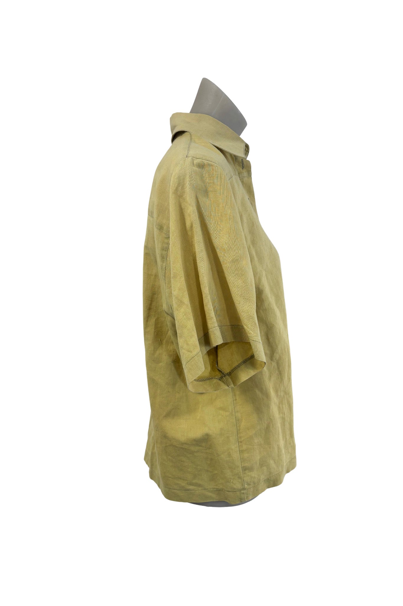 Sage green linen button down, S/M